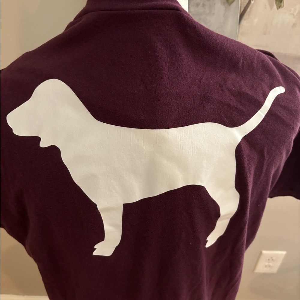 💗 $10 each or 2/$15 
PINK Small Maroon Dog TShirt $10 or 2/$15 (any PINK Tees) - Picture 4 of 5